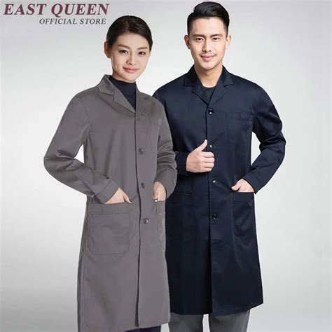 Work wear uniforms women men black white lab coat medical clothing high quality lab supplies ...