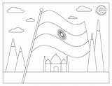 Free Indian Flag Coloring Page For Kids Of All Ages  coloring sketch template