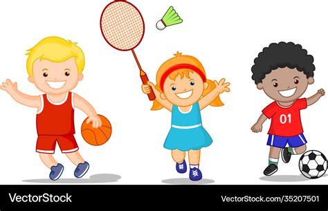 Sports-kids-cartoon Royalty Free Vector Image - VectorStock