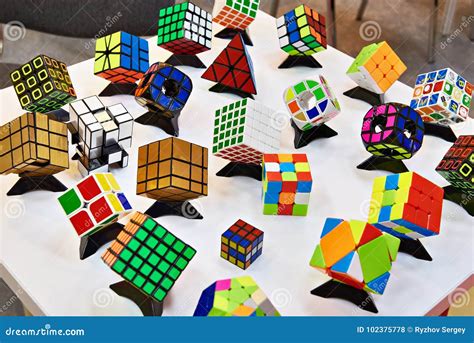 Variations Rubik`s Cubes editorial stock photo. Image of rubik - 102375778