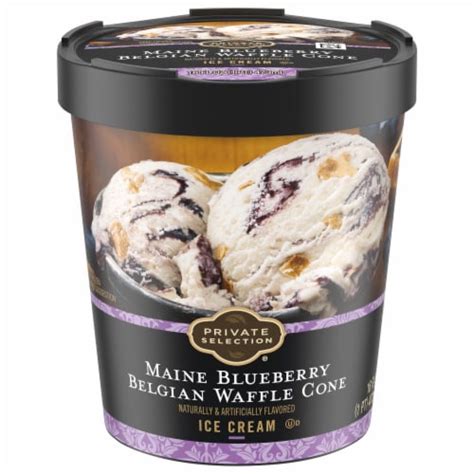 Private Selection® Maine Blueberry Belgian Waffle Cone Ice Cream Pint, 16 oz - Pick ‘n Save