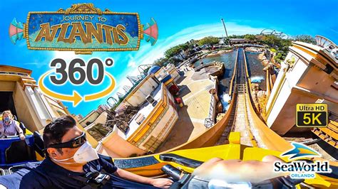 VR 360 5K Journey to Atlantis On Ride POV with Queue SeaWorld Orlando 2021 03 05 - YouTube