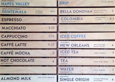 Blue Bottle Coffee Menu, Menu for Blue Bottle Coffee, Midtown, New York City - Urbanspoon/Zomato