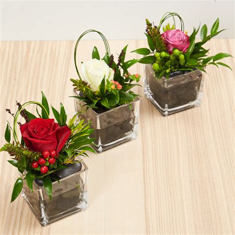 Online Set Of 3 Flower Vase Arrangements Gift Delivery in UAE - Ferns N Petals