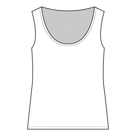 Premium Vector | Tank top illustration design flat drawing fashion flat sketches