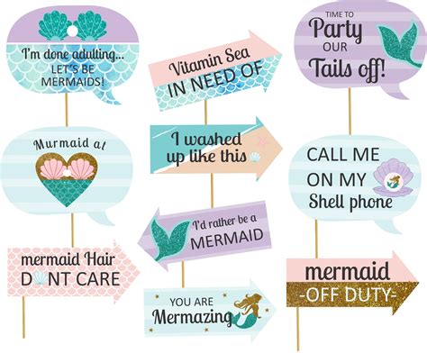 Buy Mermaid Party Photo booth Props |Party Supplies | Thememyparty ...