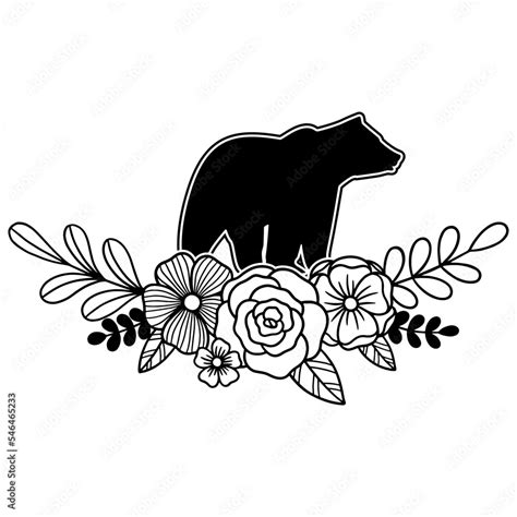 Bear Silhouette Svg Vector Stock Vector | Adobe Stock