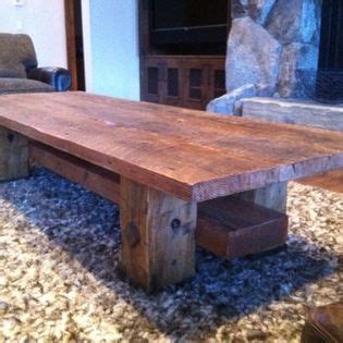 Live Edge Furniture - Reclaimed Douglas Fir Coffee Table with forged steel accents. Live Edge ...