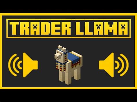 🟨 ALL EFFECTS SOUNDS OF THE TRADER LLAMA - Minecraft Bedrock & Java 🟨 - YouTube