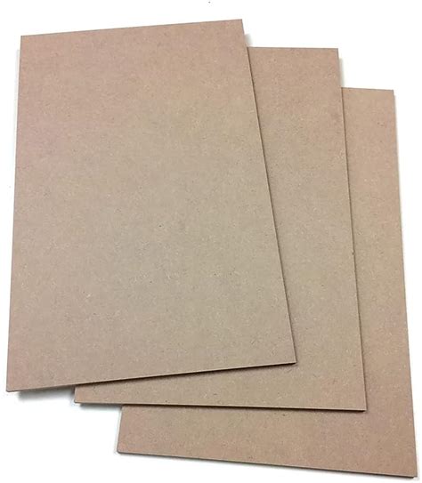 Whittlewud Pack of 3 Blank MDF Board Sheets for Art and Craft, 5.5mm Thick Hard Board Craft ...