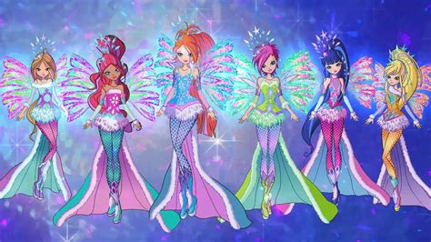 Winx Club 8 - CRYSTAL SIRENIX Transformation - Winx Club All