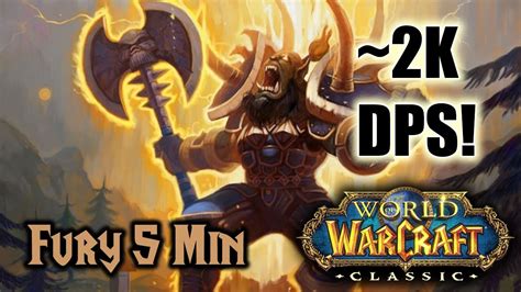 WoW Classic Fury Warrior 2k DPS with 1.12.1 BiS Gear - YouTube