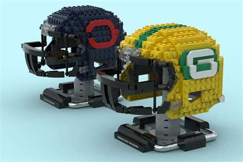 LEGO IDEAS - Packers and Bears NFL Helmets