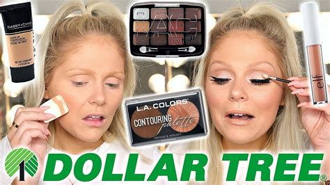 FULL FACE OF DOLLAR TREE MAKEUP | DOLLAR STORE MAKEUP CHALLENGE - YouTube