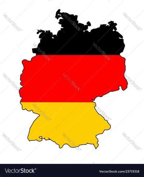 German flag map Royalty Free Vector Image - VectorStock