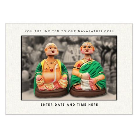 Golu Invitation Free E Card Maker, Navratri Invitation Card Tags: - Printable Templates Free