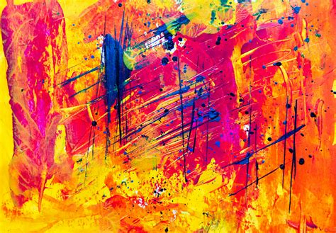 Yellow and Red Abstract Painting · Free Stock Photo