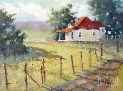 watercolor farm house | Landscape paintings, Oil painting landscape ...