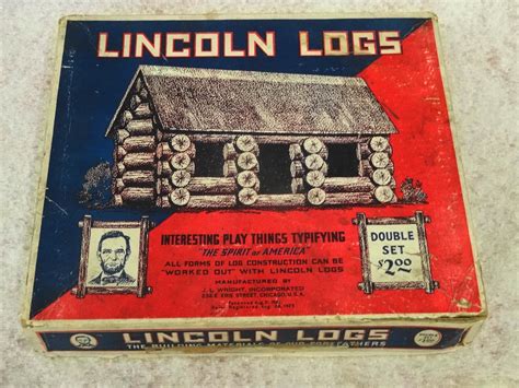 Lot - VINTAGE 1920 LINCOLN LOGS DOUBLE SET