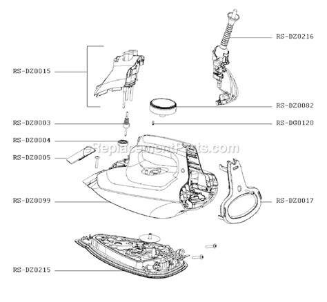 Rowenta DZ5075U1 Steam Iron OEM Replacement Parts From eReplacementParts.com