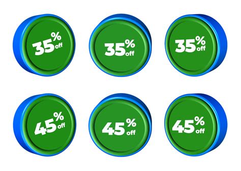 3D bundle of sale discount percentage blue green color 26823414 PNG