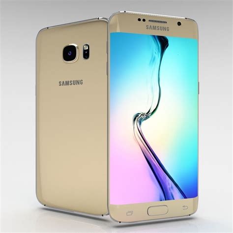 Samsung Galaxy S6 Edge Plus Gold Platinum 3D Model OBJ FBX STL BLEND DAE - CGTrader.com