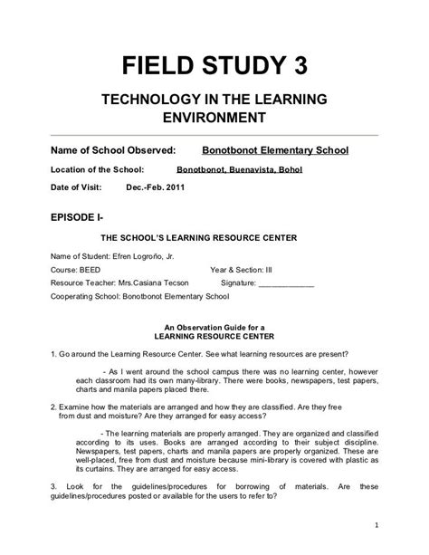 Field study 3