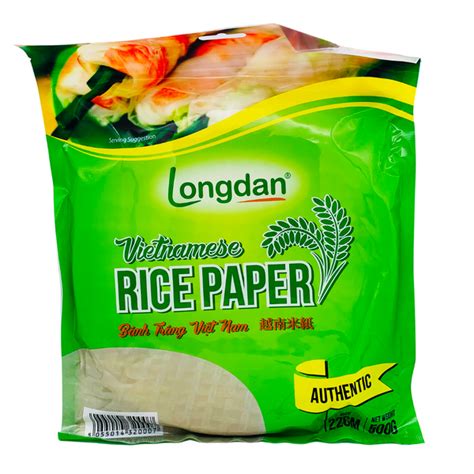 Rice Paper Vietnamese Spring Roll Wrappers 22cm 500g by Longdan – Thai Food Online (authentic ...