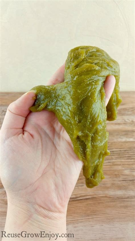 Green DIY Slime - 100% Natural No Glue And No Borax! - Reuse Grow Enjoy