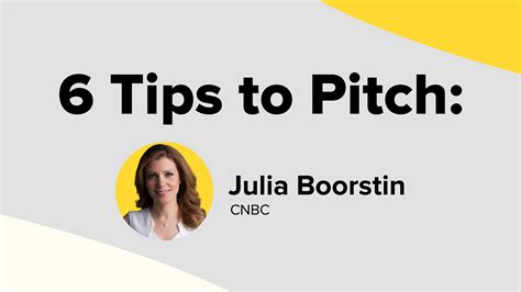 6 Tips to Pitch Julia Boorstin of CNBC