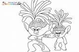 Trolls Band Together Coloring Pages sketch template
