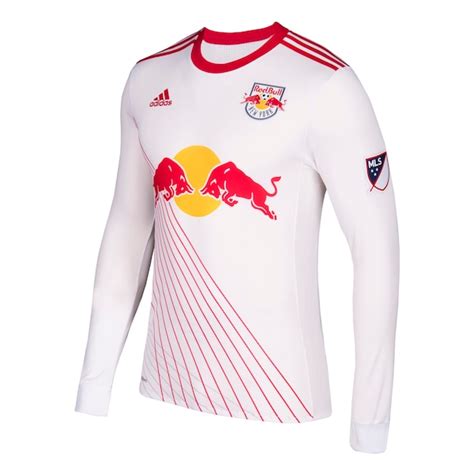 Men's New York Red Bulls adidas White 2017 Primary Authentic Long Sleeve Jersey - MLSStore.com