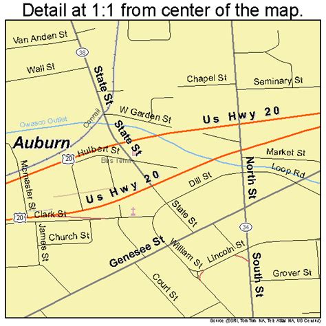 Auburn New York Street Map 3603078