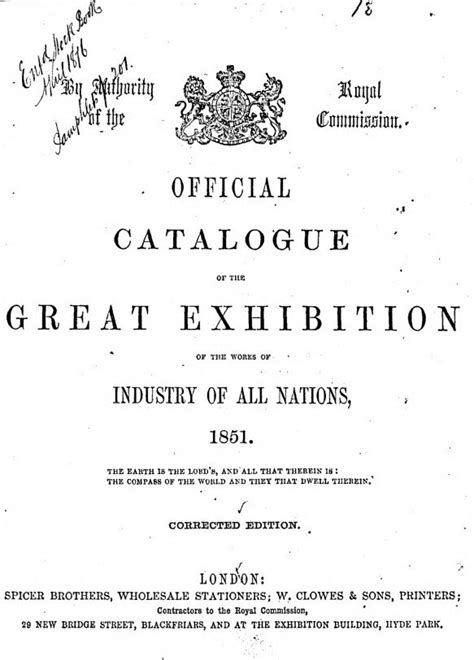 The Broad Arrow | Official Catalogue of The Great Exhibition, 1851