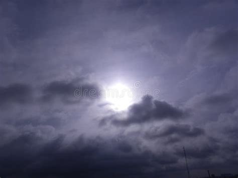 Purple Sky and Clouds with Sunset in the Rainy Season Stock Photo - Image of beautiful, dramatic ...