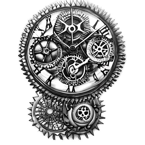 Steampunk Gears Clock Work Digital Graphic · Creative Fabrica