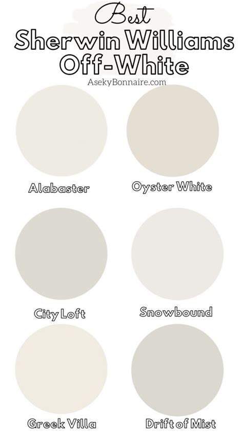 My Favorite Sherwin Williams Off White Paints - Aseky + Co.