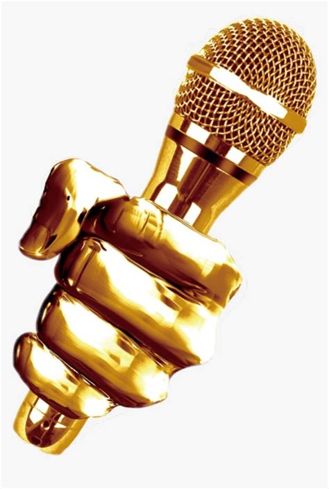 Gold Mic Png - Golden Microphone Png, Transparent Png , Transparent Png Image - PNGitem