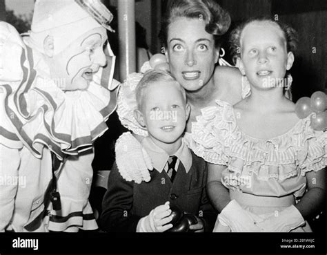 Joan Crawford, with her children, Christopher and Christina, circa 1951 ...