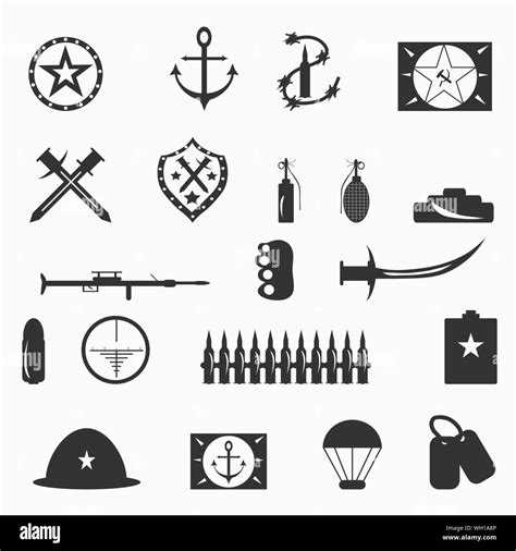 military symbols vector illustration Stock Vector Image & Art - Alamy