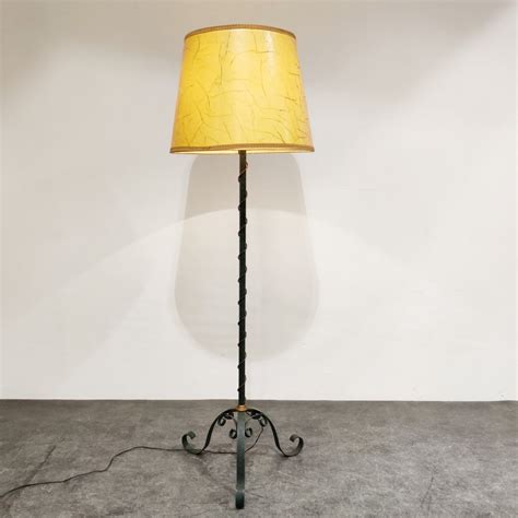 Vintage wrought iron floor lamp, 1960s | #150461