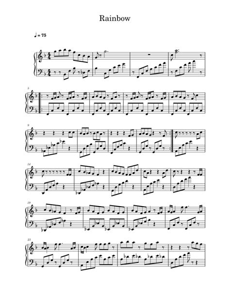 Rainbow – South Border Rainbow Sheet music for Piano (Solo) | Musescore.com