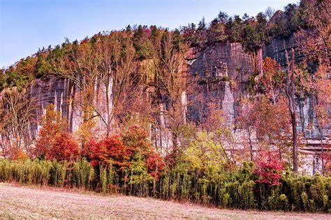 Roark Bluff at Steel Creek And Peak Arkansas Fall Colors Photograph by ...