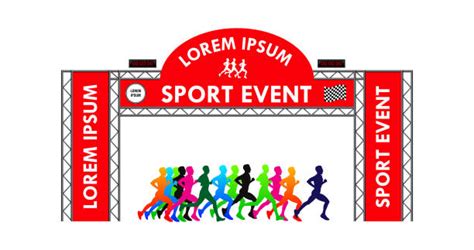 Marathon Finish Line Banner stock vectors - iStock