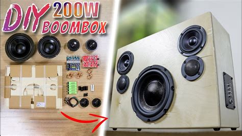 DIY 200W Portable Bluetooth Boombox Speaker Kit Build | Parts Express Blast Box - YouTube