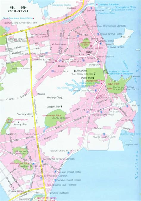 Zhuhai Tour Maps, Maps for Travel in Zhuhai, Zhuhai City Maps