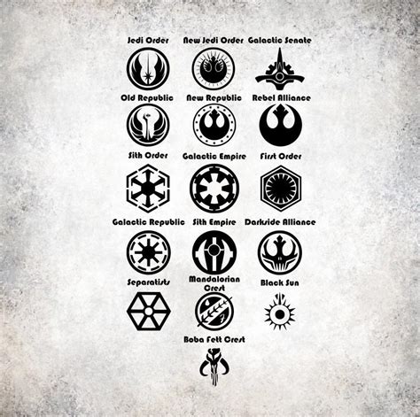 Layered Star Wars Faction Logo Graphic Designs for Cutting - Etsy