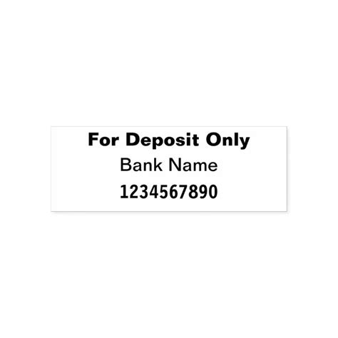 For Deposit Only Bank/Check Self Inking Stamp | Zazzle.com