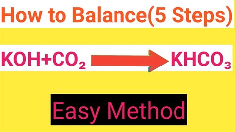 KOH+CO2=KHCO3 Balanced Equation||Potassium hydroxide+Carbon dioxide=Potassium hydrogen carbonate ...