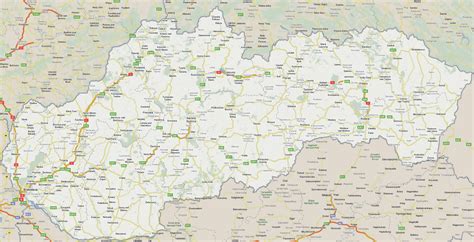 Large road map of Slovakia with cities | Slovakia | Europe | Mapsland ...